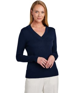 Brooks Brothers Women's Cotton Stretch V Neck Sweater - BB18401
