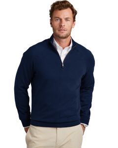 Brooks Brothers Cotton Stretch 1/4-Zip Sweater - BB18402