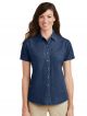 Port & Company Ladies Short Sleeve Denim Shirt - LSP11