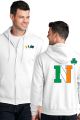 Dublin - Port & Co Core Fleece Full-Zip Hooded Sweatshirt  -  White  PC78ZH